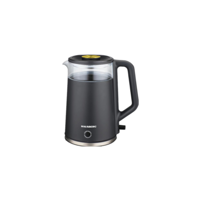 Hausberg Elektrische Glazen Waterkoker Gecoat Zwart HB-3619NG