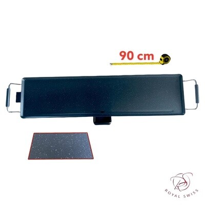 Royal Swiss Elektrische Grill 90 CM  Steeneffect met Antiaanbaklaag