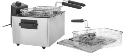 Royal Swiss Dubbele Friteuse 5 Liter RVS 2000W