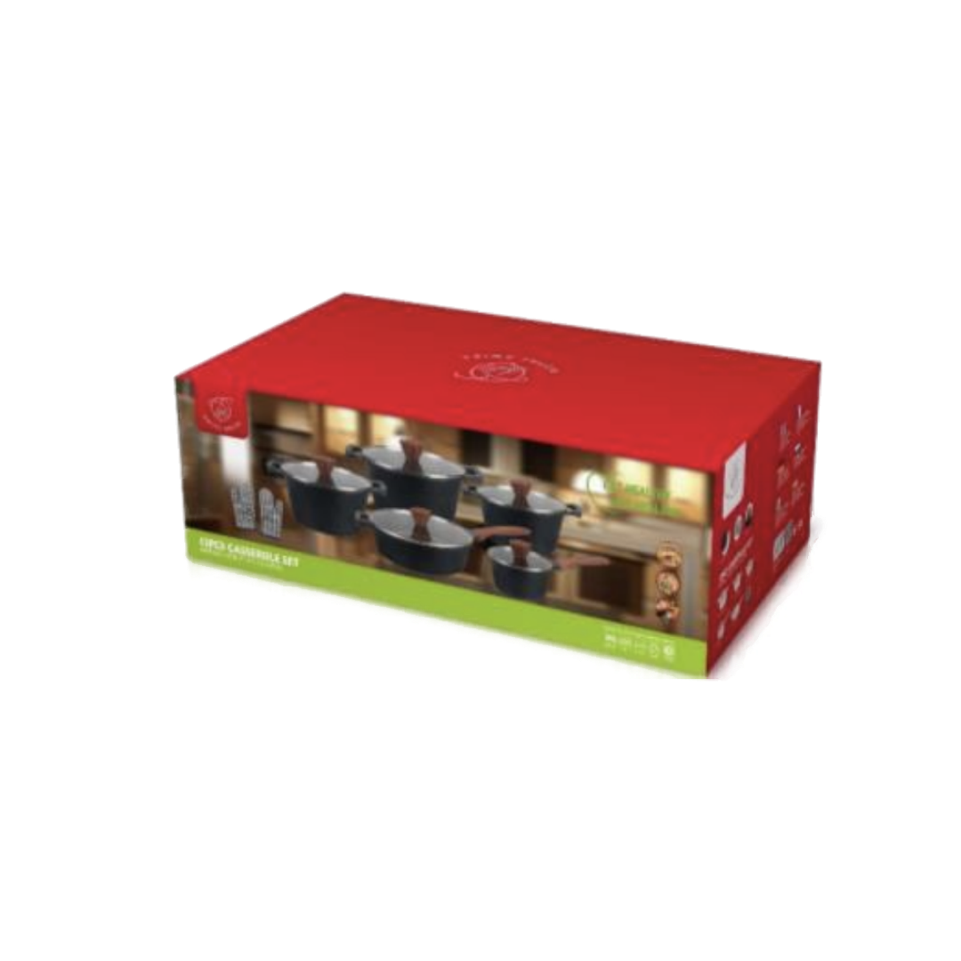 Royal Swiss 12 Delige Pannenset Mat Zwart