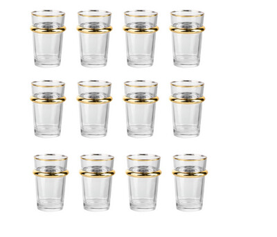Goude Theeglazen set van 12 JZ2320-G