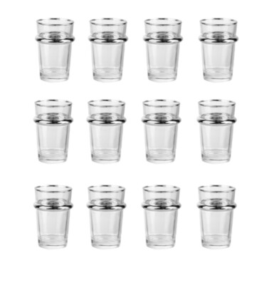 Zilveren Theeglazen set van 12 JZ2320-S