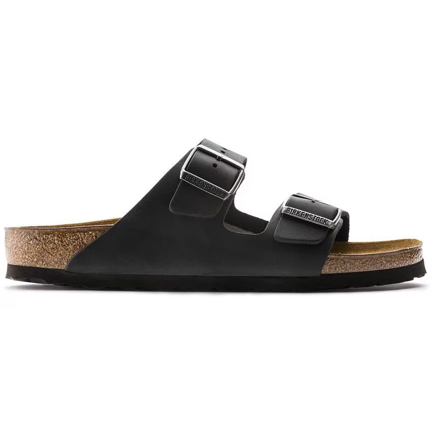 Birkenstock Arizona Oiled Leather, Color: Black, Size: 36 - Narrow
