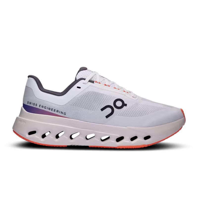 On Running W CloudSurfer Next, Color: White / Flame, Size: 8.0