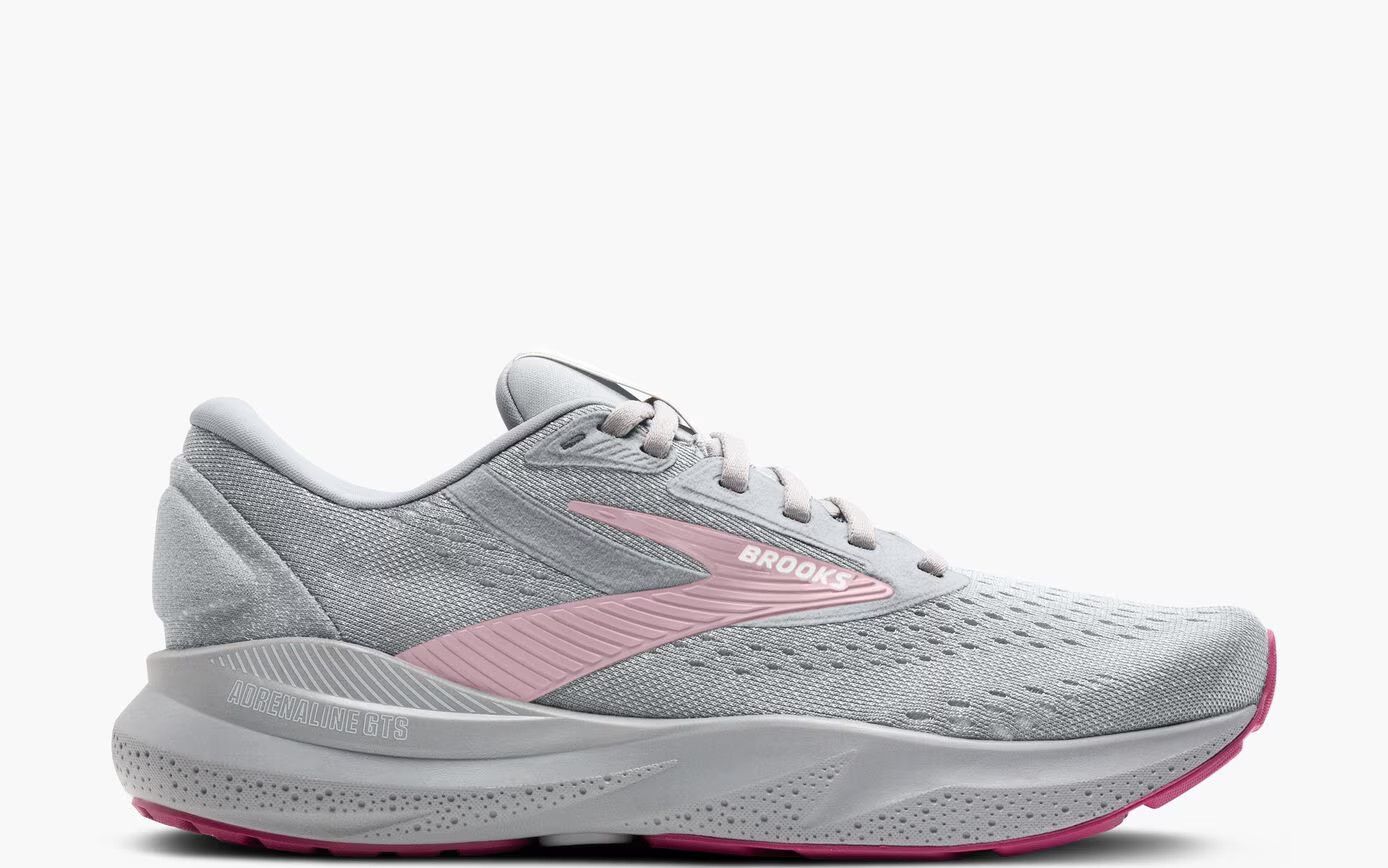 Brooks Women's Adrenaline GTS 24, Color: 019 - Alloy / White / Zephyr, Size: 6.0 B