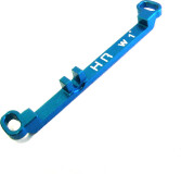 KMT49LP1 Aluminum Steering Link Long +1 Deg (Light Blue) - Kyosho Mr-03