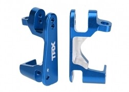 Caster blocks (c-hubs), 6061-T6 aluminum (blue-anodized), left &amp; right