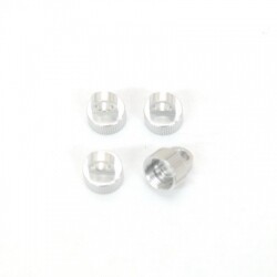 STA80035S CNC MACHINED ALUM. SHOCK CAPS FOR AXIAL WRAITH (4 PCS) SILVER