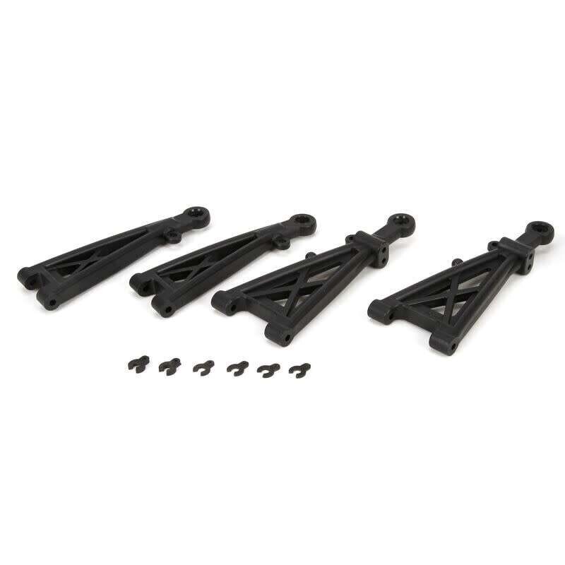 ECX234001 Front Suspension Arm Set, (2): 1:10 4wd All