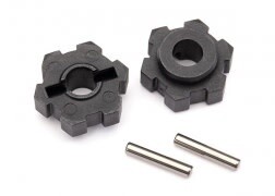 8956 Wheel hubs, hex (2)/ 2.5x14 pins (2)
