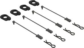 ARA390294 Body Clip Retainers 1/5 Scale (Black, 4)