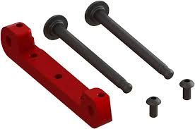 ARA330659 Front Upper Suspension Mount CNC Aluminum Red