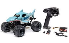 1/18 Mini LMT Megalodon 2S 4X4 RTR Brushed Monster Truck (Battery &amp; Charger Included), Blue