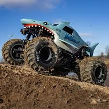 1/18 Mini LMT Megalodon 2S 4X4 RTR Brushed Monster Truck (Battery &amp; Charger Included), Blue