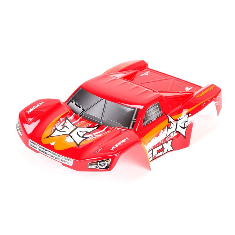 Body Set, Decorated, Red/Orange: 1/18 4WD Torment