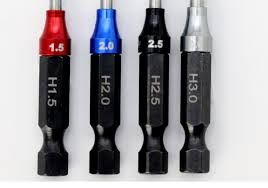 Powerhobby RC Hex Driver 1/4" Power Tool Set Metric 1.5, 2.0, 2.5, 3.0mm
