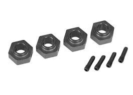 8269a Gray Aluminum 12 mm Wheel Hubs (4) &amp; Screw Pins
