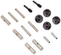 5452 U-joints, driveshaft (carrier (4)/ 4.5mm cross pin (4)/ 3mm cross pin (4)/ e-clips (20)) (metal parts for 2 driveshafts)