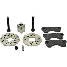 SJT39DG Hot Racing Carbon Dual Steel Wave Brake Disk Kit for Traxxas Jato 3.3