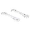 LOS254030 Hinge Pin Braces, Front, Alum, Silver, MTXL (2)