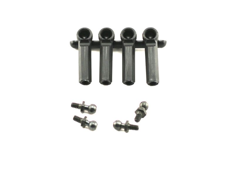 LOSA6001 Ball Studs w/Ends, 4-40 x 3/16