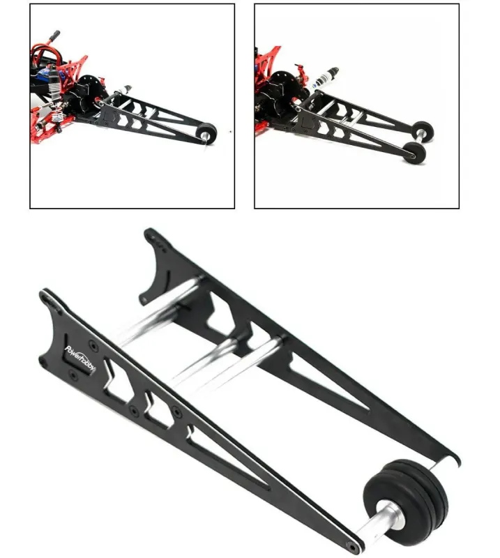PHTRX404 Powerhobby Aluminum Speed Run Wheelie Bar FOR Traxxas Slash Rustler Bandit