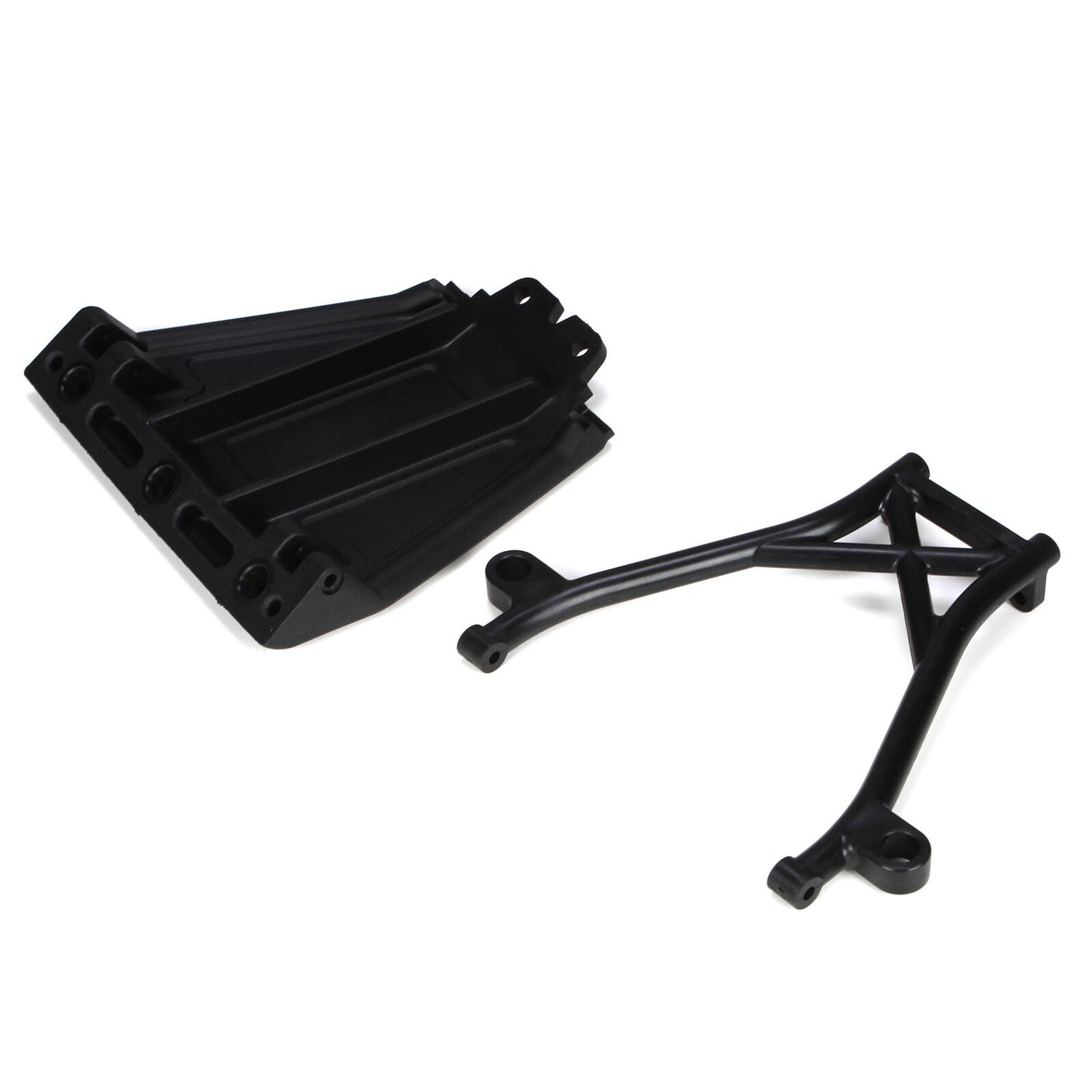 LOSB2574 Front Skid Plate,Bumper Brace &amp; Spacers: 5IVE-T