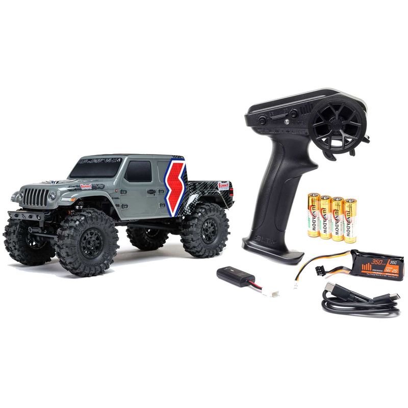 SCX24 Summit Racing Jeep Gladiator 4x4 Rock Crawler RTR, Gray