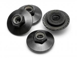 HPIZ680	HPI Racing Flanged Lock Nut, M5X8mm, Black, (4pcs)