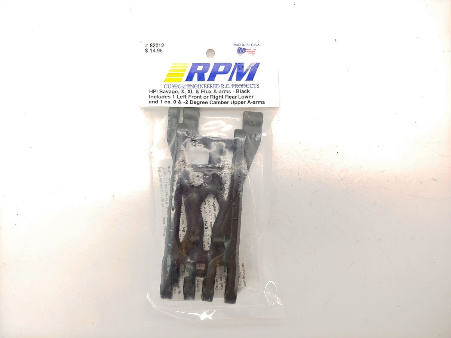 RPM82012 SAVAGE/X A-ARM LEFT FR OR RIGHT RR BLK