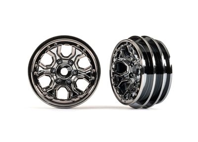 9770-BLKCR 1.0" Black Chrome Wheels (2)