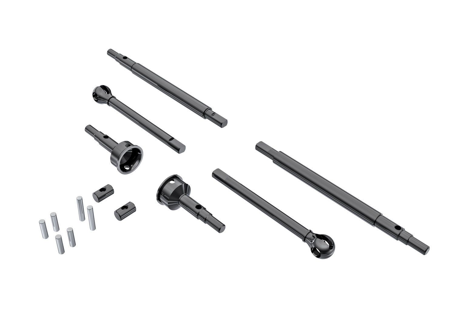 9756 Hardened Steel Axle Set