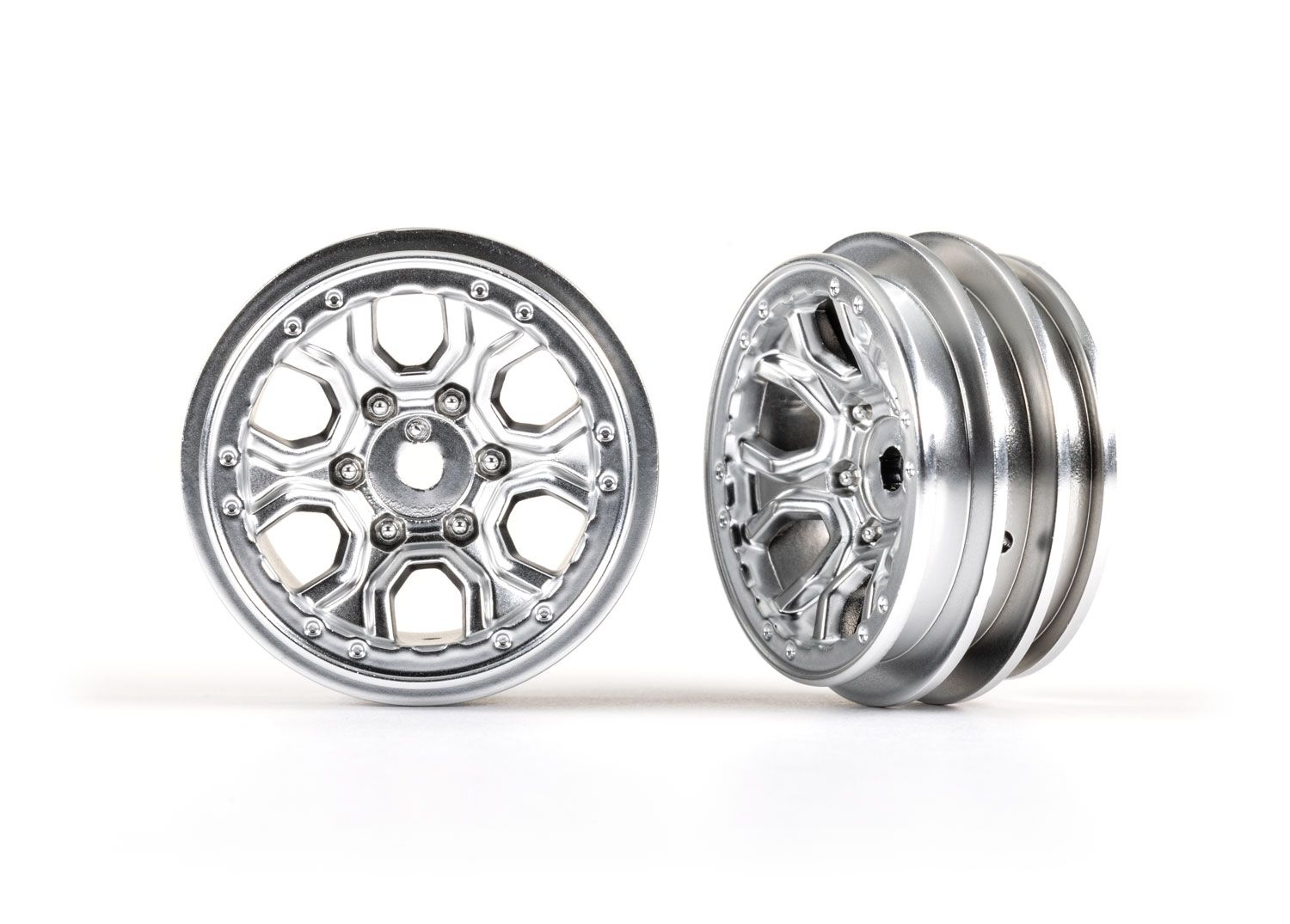 9770-SATIN 1.0&quot; Satin Chrome Wheels (2)