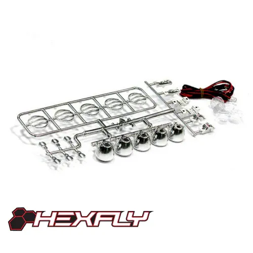 HX-LED-002C Hexfly LED Crawler Light Bar Set(White LED)(Chrome)(1pc)