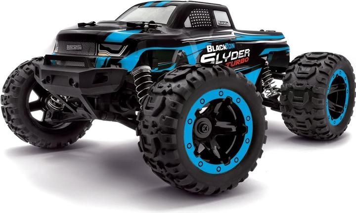BlackZon Slyder MT Turbo 1/16 4WD 2S Brushless Monster Truck - Blue