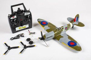 Rage R/C Supermarine Spitfire Micro RTF Airplane with PASS (Pilot Assist Stability Software) System