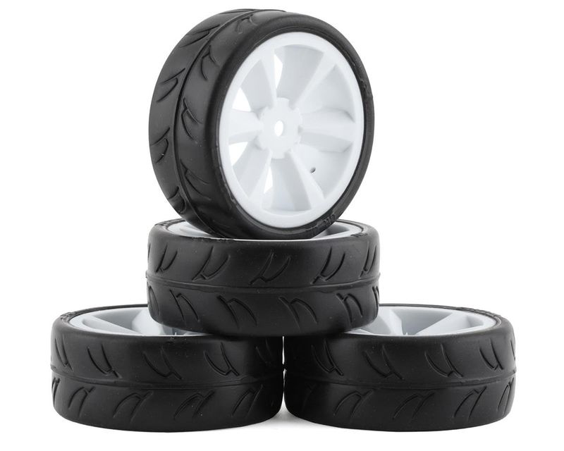 USGT Pre glued tires, Edge wheel, White