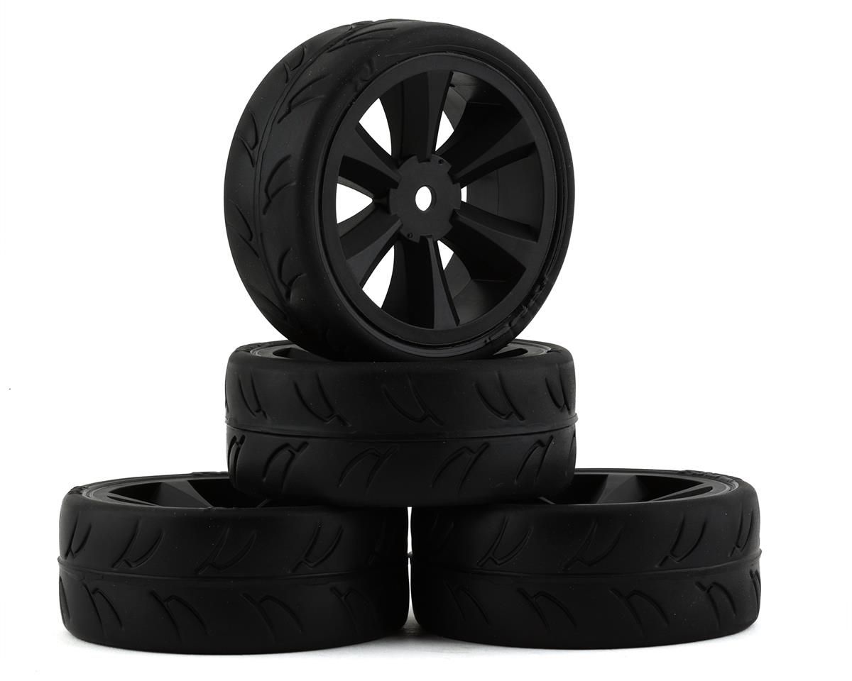 USGT Pre glued tires, Edge wheel, Black