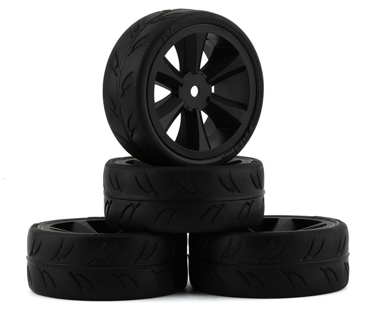 USGT Pre glued tires, Edge wheel, Black