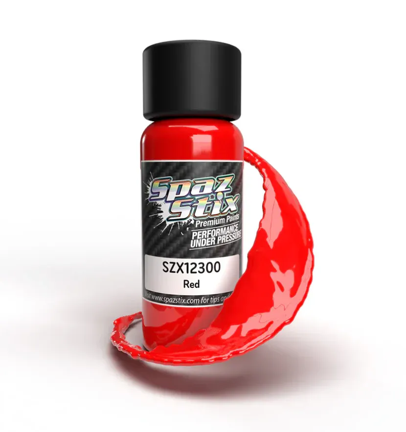 Solid Red Airbrush Ready Paint, 2oz Bottle