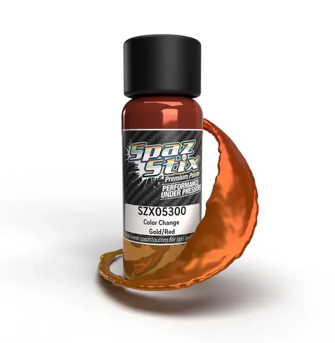 Color Change Airbrush Ready Paint, Gold/Red, 2oz Bottle