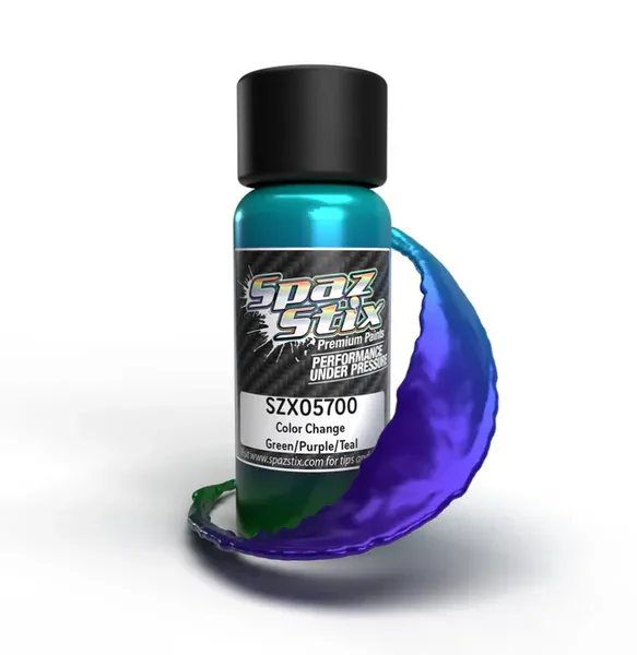 Color Change Airbrush Ready Paint, Green/Purple/Teal, 2oz Bottle