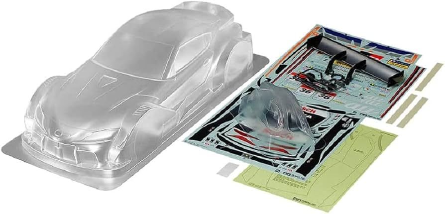51678 Tamiya AU TOM&#39;s GR Supra Body w/Parts Set (Clear)