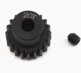 Hot Racing Mod 0.5 Hard Blackened Steel Pinion Gear (3.17mm Bore) (20T)