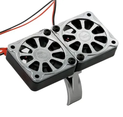PowerHobby 1/5 Twin Turbo High Speed 40mm Aluminum Cooling Fans Motor Mount Gunmetal
