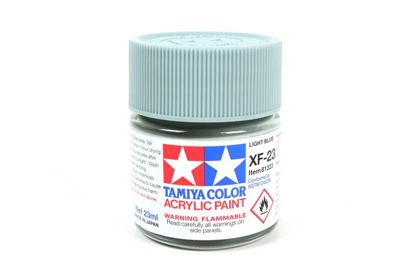 Tamiya Acrylic Mini XF-23 Light Blue Paint, 10ml Bottle