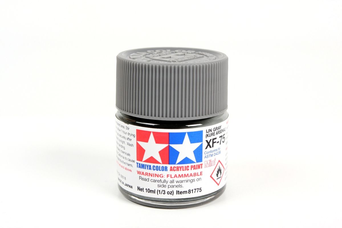 Tamiya Acrylic Mini XF-75 IJN Gray Paint, 10ml Bottle