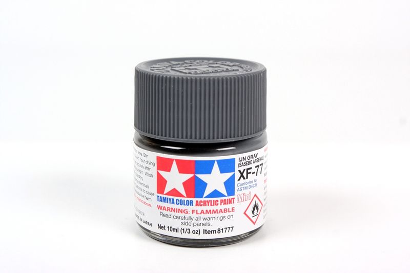 Tamiya Acrylic Mini XF-77 IJN Gray Paint/Sasebo Arsenal, 10ml Bottle