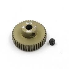 Yeah Racing 64P Hard Coated Aluminum Pinion Gear (42T)