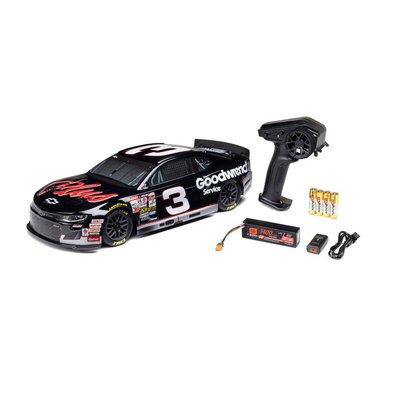 1/12 NASCAR RC Race Car RCR No. 3 GM Goodwrench Chevrolet ZL1 2S AWD RTR Brushed On-Road (Battery &amp; Charger Included), Black